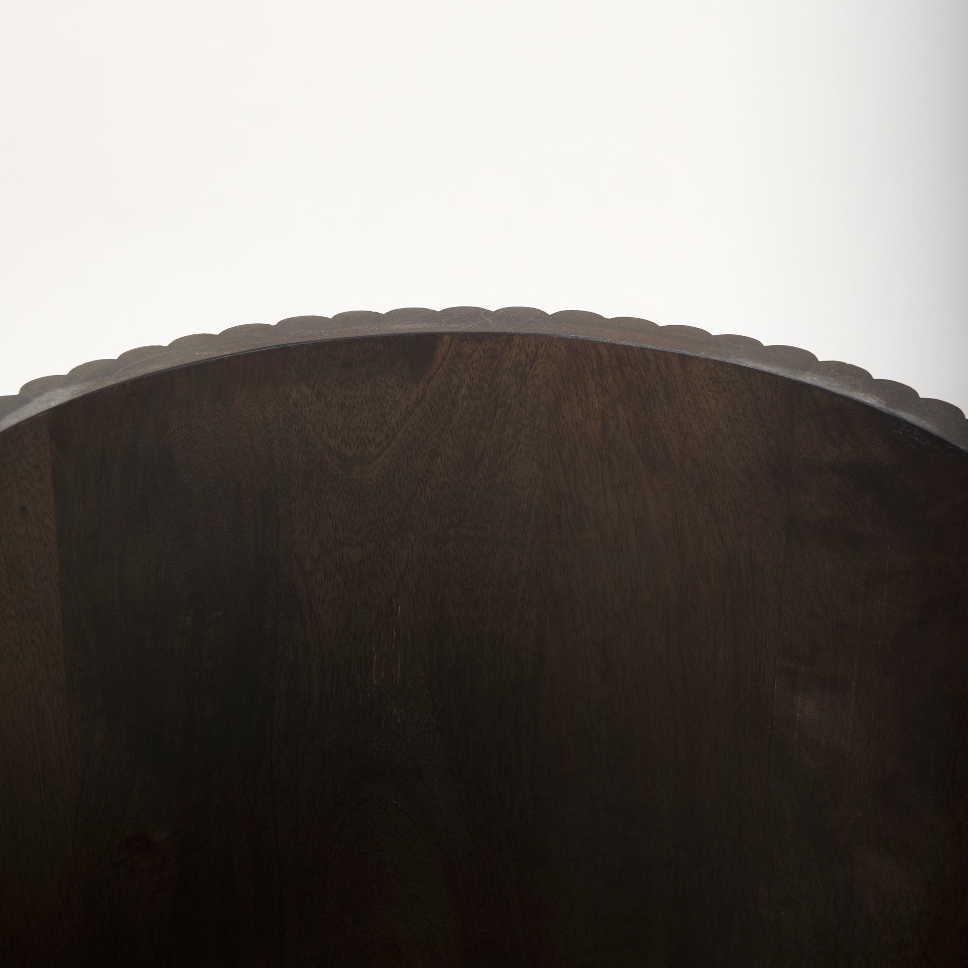 Terra Wood Fluted Round Side Table