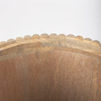 Terra Wood Fluted Round Side Table