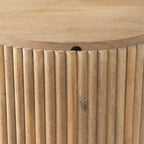 Terra Wood Fluted Round Side Table