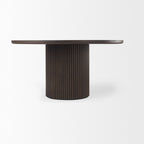 Terra Wood Round Fluted Dining Table