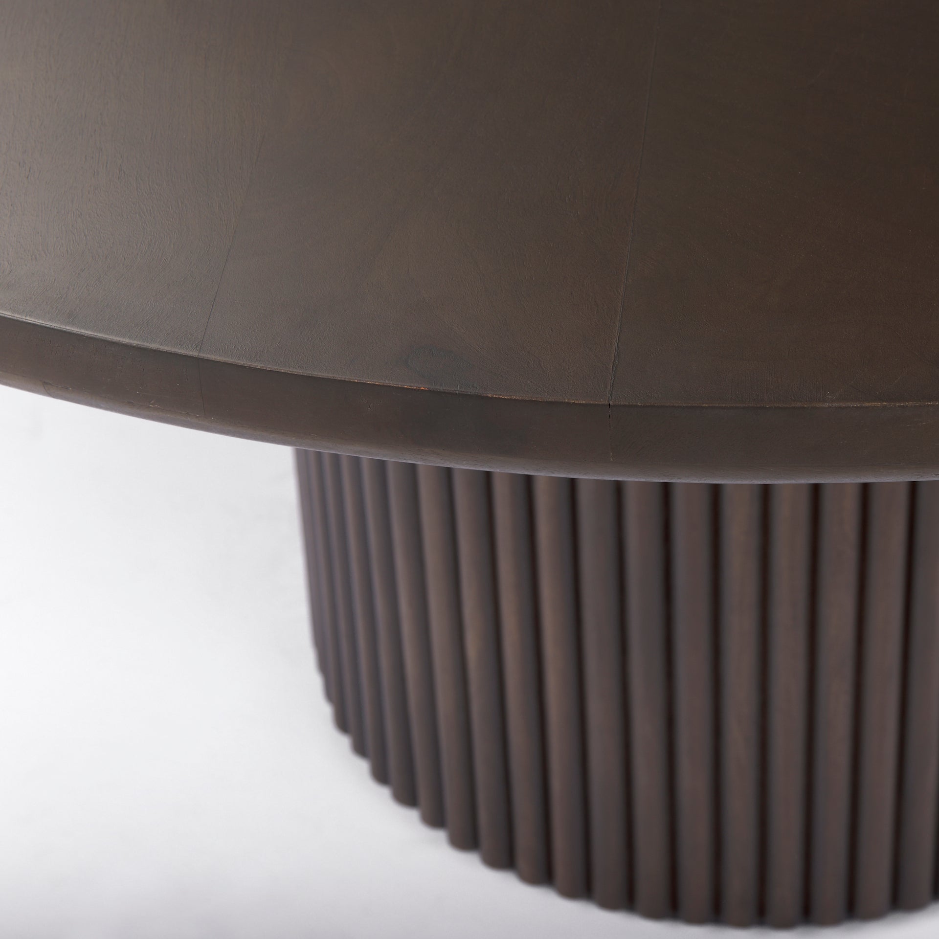 Terra Wood Round Fluted Dining Table