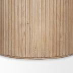 Terra Wood Round Fluted Dining Table