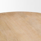 Terra Wood Round Fluted Dining Table