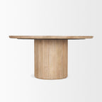Terra Wood Round Fluted Dining Table