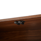 Sideboard Storage Cabinet TV Stand with wave pattern Buffet Cabinet Wooden Vertical Striped Cabinet for Kitchen/Bedroom/Entryway. Walnut, 64''W x 15''D x 24''H.