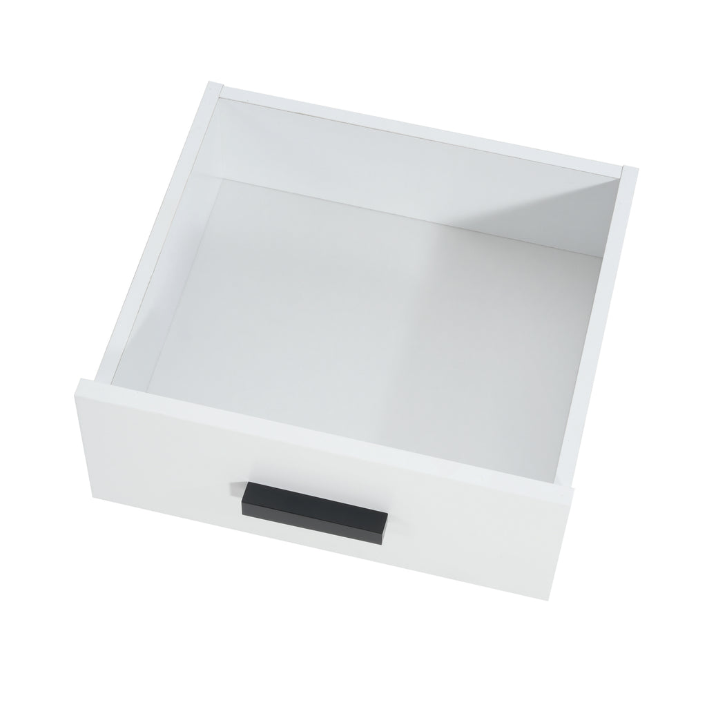 Modern White TV Console, 67' Width TV Stand, Glass Doors & Storage Drawers, Adjustable Shelves