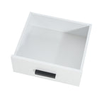 Modern White TV Console, 67' Width TV Stand, Glass Doors & Storage Drawers, Adjustable Shelves