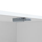 ON-TREND Modern TV Stand with Fluted Glass Door for TVs Up to 100, Media Console with Sliding Door & 2 Drawers, Free-Combination Entertainment Center with LED Light for Living Room, Bedroom, White