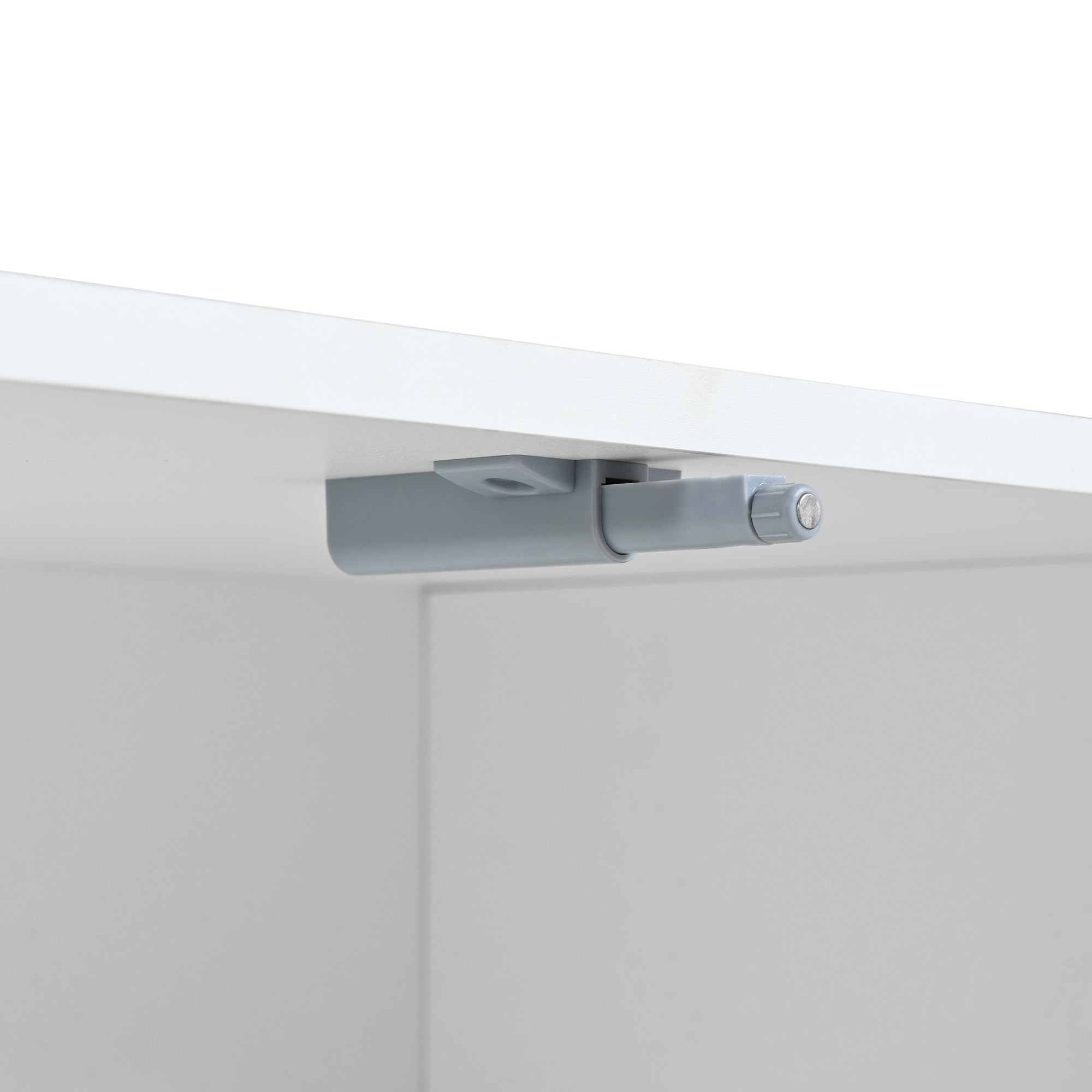 ON-TREND Modern TV Stand with Fluted Glass Door for TVs Up to 100, Media Console with Sliding Door & 2 Drawers, Free-Combination Entertainment Center with LED Light for Living Room, Bedroom, White