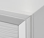 Contemporary Modern Look 2-Drawer Nightstand End Table White Finish Two Storage Drawers Round Knobs Bedroom Living Room Wooden Furniture