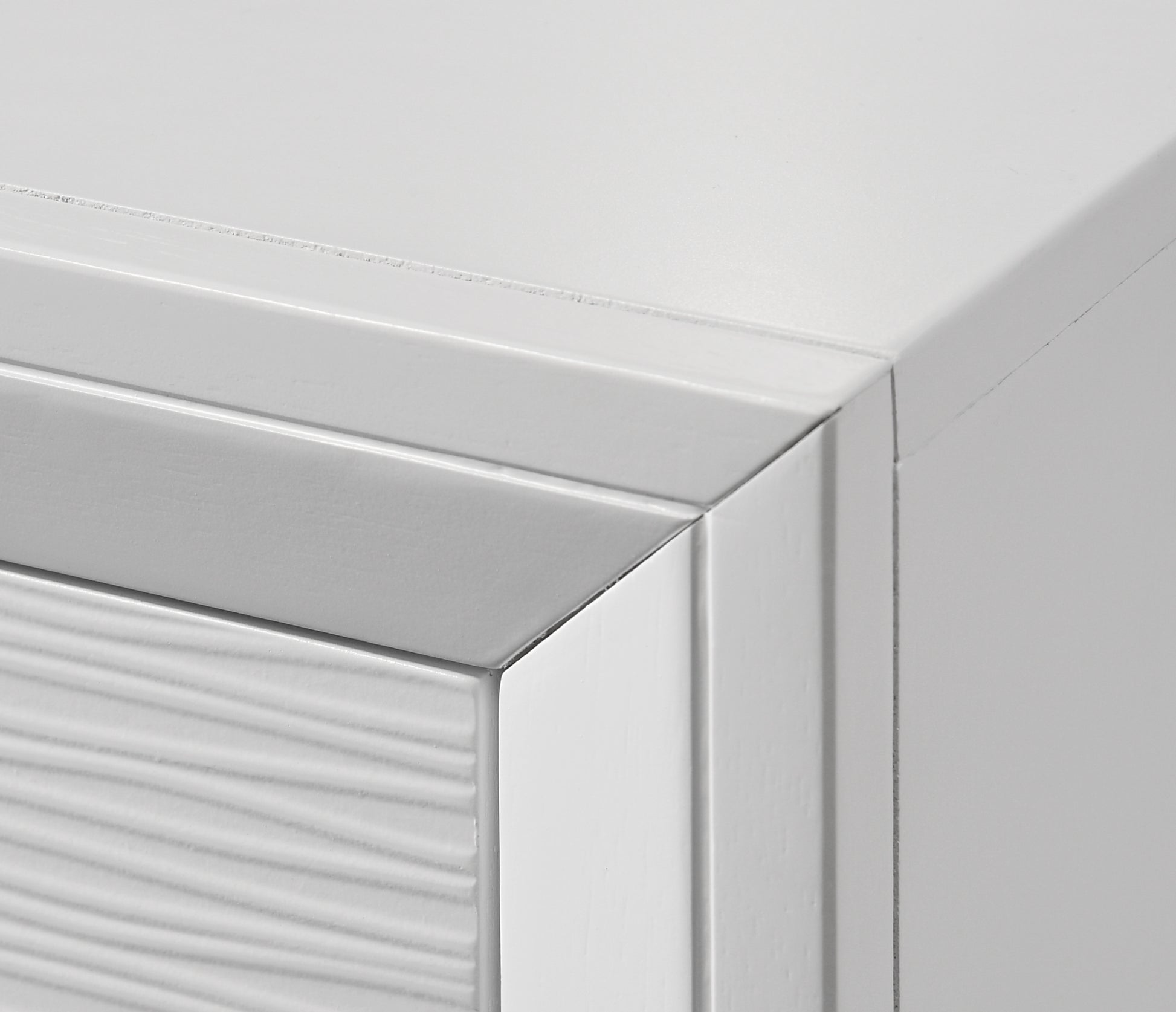 Contemporary Modern Look 2-Drawer Nightstand End Table White Finish Two Storage Drawers Round Knobs Bedroom Living Room Wooden Furniture