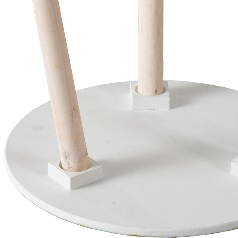 Contemporary White and Blue MDF Side Tables Set of 2.