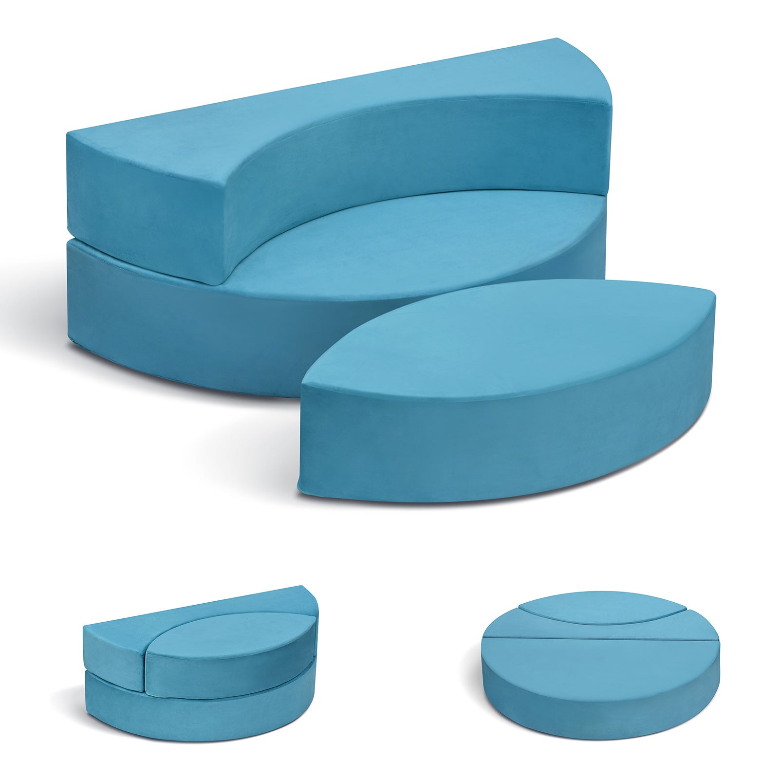 Kids Sofa Bed,Modular Couch Free Combination,Convertible Toddler Play Couch Furniture for Small Playroom