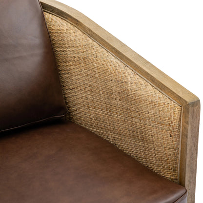 COOLMORE Swivel Barrel Chair, Comfy Round Accent Sofa Chair for Living Room, 360 Degree Swivel Barrel Club Chair, Leisure Arm Chair for Nursery, Hotel, Bedroom, Office, Lounge (Brown Boucle)