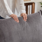 Multi-Module Combination Style Modern Minimalist Corduroy Sofa with 2 Comfort Cushions and USB & C Charging Ports for Living Room