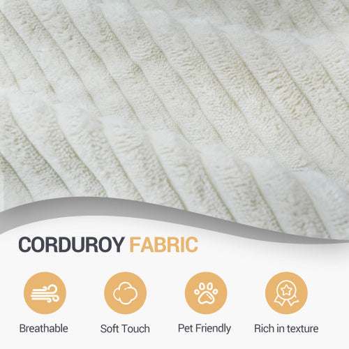 Belfin Modular Sectional Sofa, Convertible Tofu Block Sofa Floor Sofa Bed Armrest Comfy Sofa Bed Compressed Sofa Compression Sofa for Living Room Bedroom - Chenille Fabric (Cream) Sectional Sofa