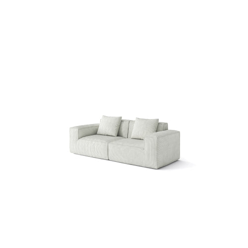 Belfin Modular Sectional Sofa, Convertible Tofu Block Sofa Floor Sofa Bed Armrest Comfy Sofa Bed Compressed Sofa Compression Sofa for Living Room Bedroom - Chenille Fabric (Cream) Sectional Sofa