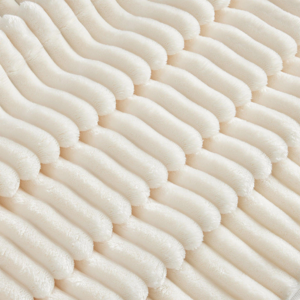Cream Corduroy Koala Ottoman with Luxurious Design.