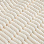 Cream Corduroy Koala Ottoman with Luxurious Design.