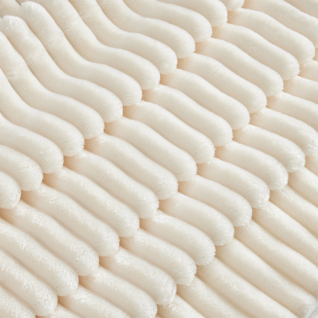 Slipcovered Sofa Couch, Modern 3 Seater Sofa with Suppleness Armrests,Deep Seat Sofa with Soft Multiple Big Pillows, Comfy Couch for Living Room, Apartment,Cream Corduroy Fabric