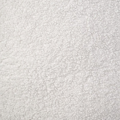 Shearling Sherpa Swivel Chair with Wood Base Cream Fabric and Solid Wood Construction Accent Chair