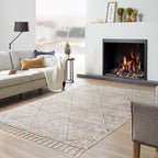 Talas Trellis Area Rug in Cream Rug