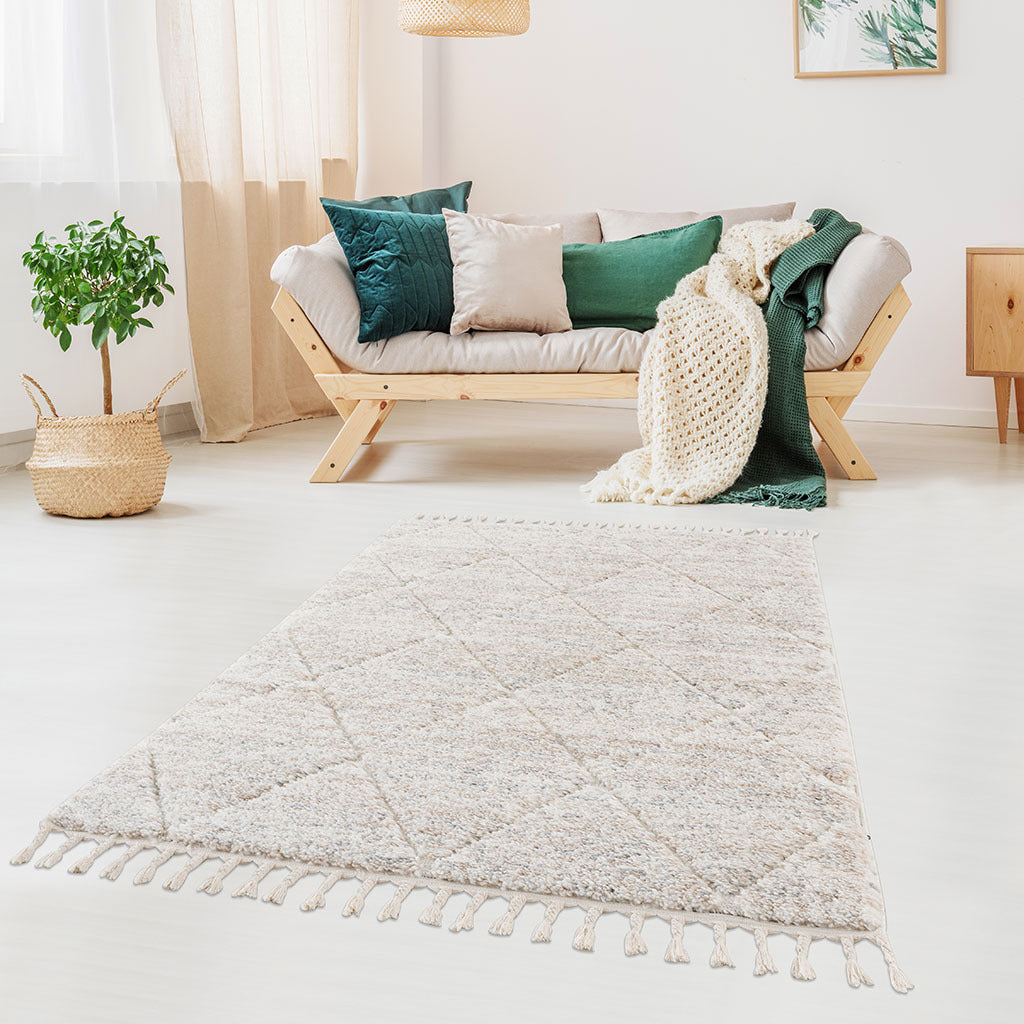 Talas Trellis Area Rug in Cream Rug