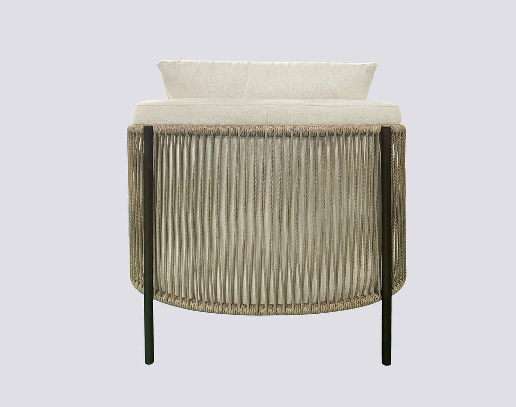Accent Chair with Rope Designed Exterior