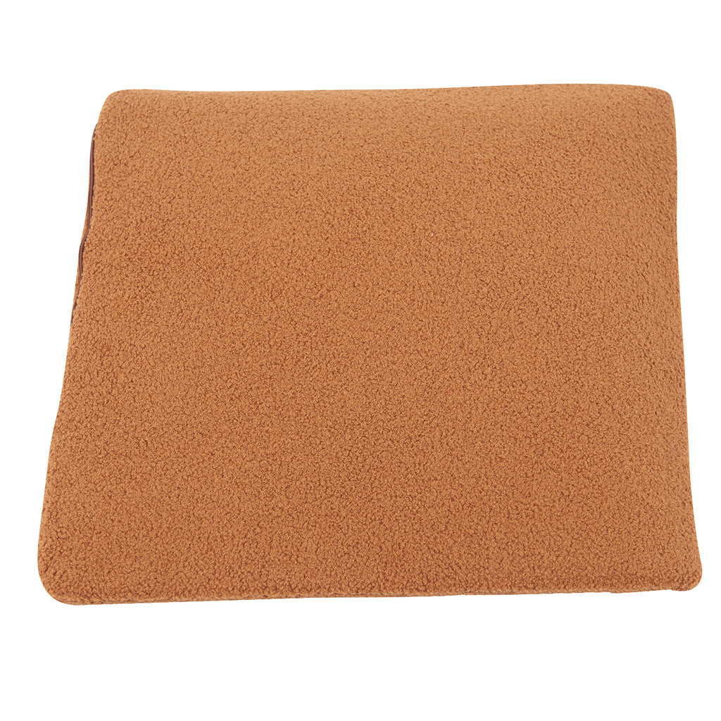 Furniture Style 2 in 1 Pet Friendly Fluffy Fabric Sherpa Upholstered Leisure Armchair with Lumbar Pillow for Living Room Bedroom Home and Office, Cream White