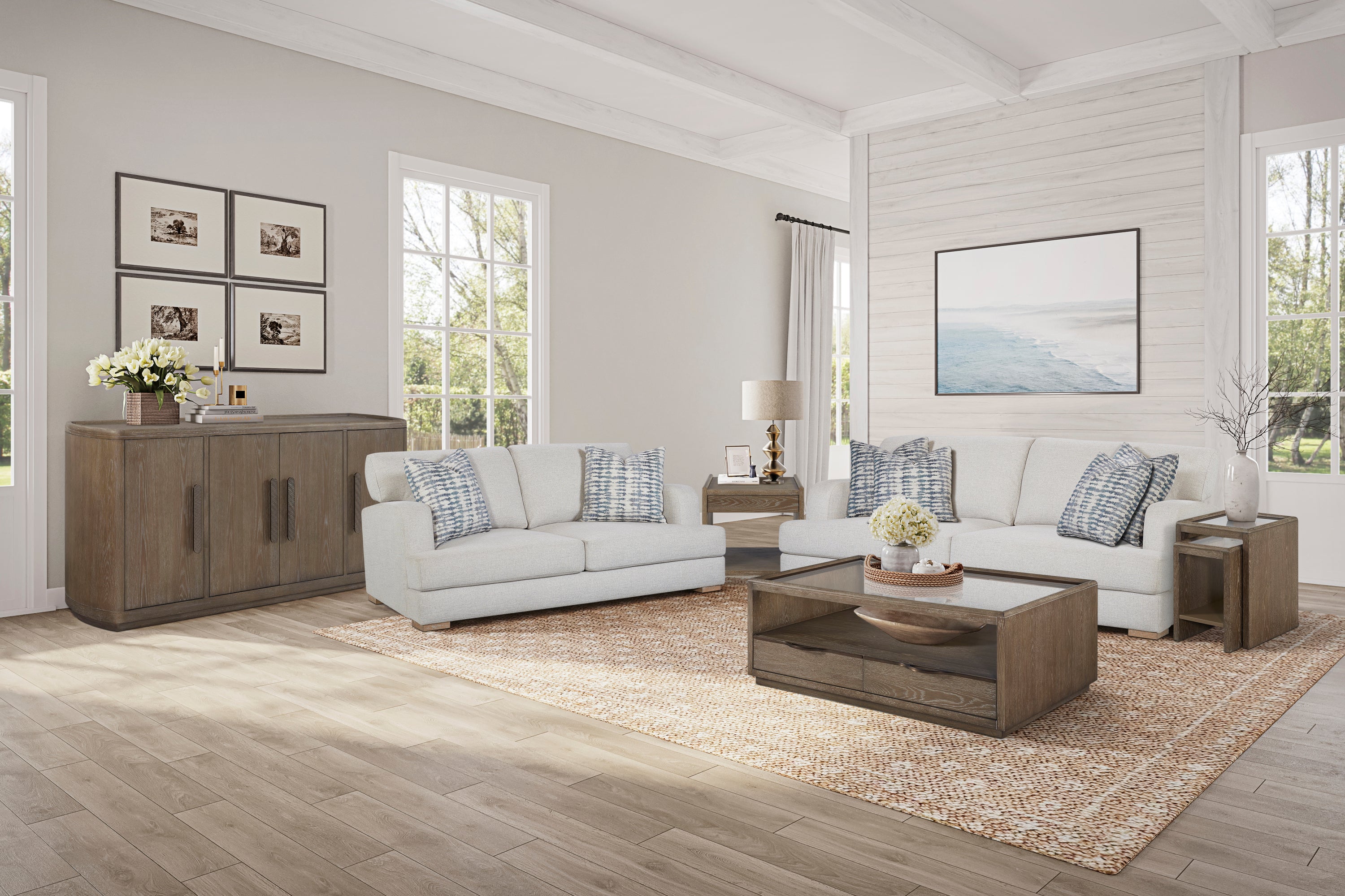 Love seat Birch - 4 Down Pillows