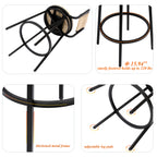 Creamy White Bar Stools Swivel Counter Chairs with Metal Frame Set of 2 Hand Woven Paper Rope Dining Barstools for Kitchen Counter (Creamy White) - Groovy Boardz