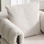 TS Modern decorative chair, living room side chair with gold metal legs, no wheels, suitable for dressing area, reception room, office,Teddy fleece upholstered metal foot sofa 1PC Creamy White Accent Chair