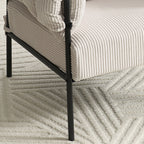 TS Modern decorative chair, living room side chair with gold metal legs, no wheels, suitable for dressing area, reception room, office,Teddy fleece upholstered metal foot sofa 1PC Creamy White Accent Chair