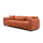 Burnt Orange Mid-Century Modern 3-Seater Sofa