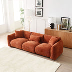 Burnt Orange Mid-Century Modern 3-Seater Sofa