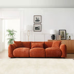 Burnt Orange Mid-Century Modern 3-Seater Sofa