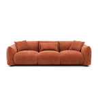 Burnt Orange Mid-Century Modern 3-Seater Sofa
