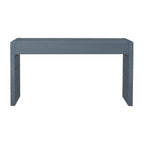 TREXM Curved Console Table with Storage, Wooden Entryway Table with 2 Drawers, Farmhouse Rustic Console Tables for Entryway, Hallway, Living Room, Navy