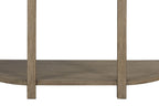 Curved Solid Wood One-Drawer Console Table in Toffee.