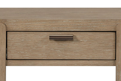 Curved 1-Drawer Console Table - Toffee