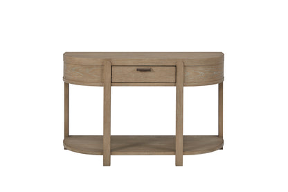 Curved 1-Drawer Console Table - Toffee
