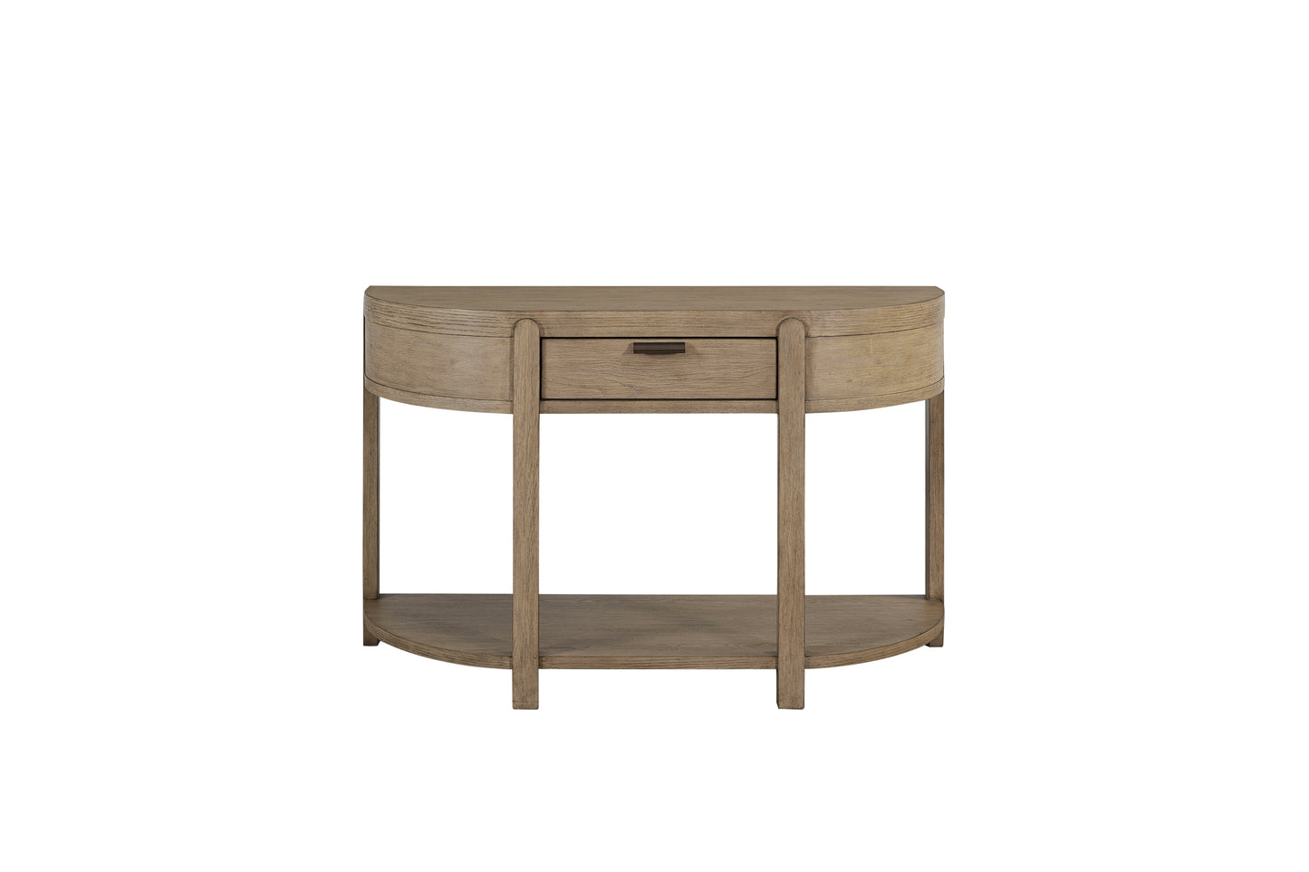 Curved 1-Drawer Console Table - Toffee