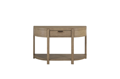 Curved 1-Drawer Console Table - Toffee