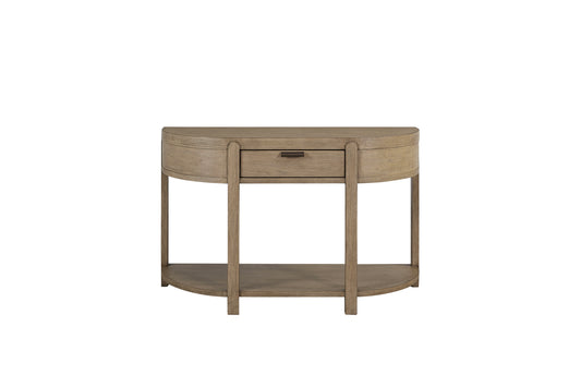 Curved 1-Drawer Console Table - Toffee