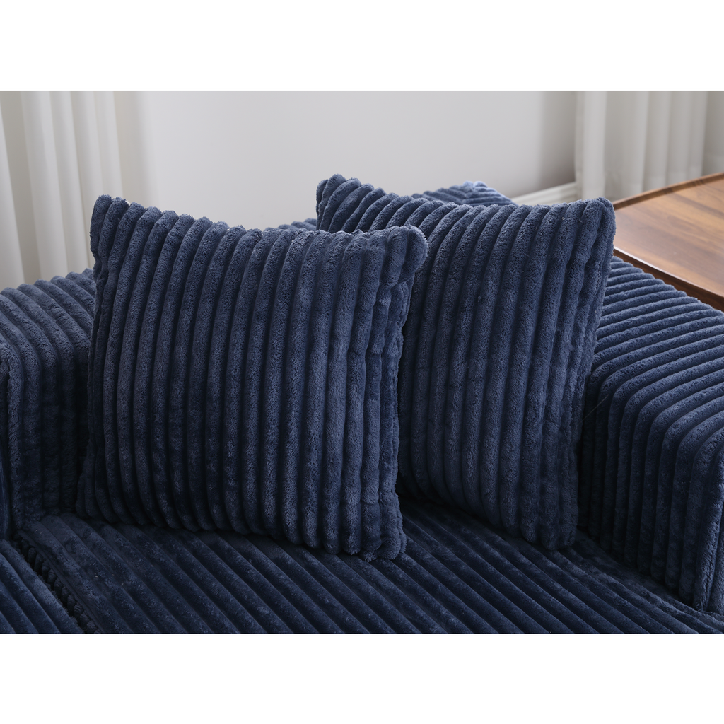 Customizable Plush Upholstered U-Shaped Sectional Sofa.