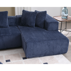 Customizable Plush Upholstered U-Shaped Sectional Sofa.