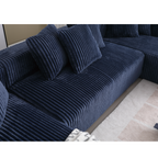 Customizable Plush Upholstered U-Shaped Sectional Sofa.
