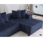 Customizable Plush Upholstered U-Shaped Sectional Sofa.