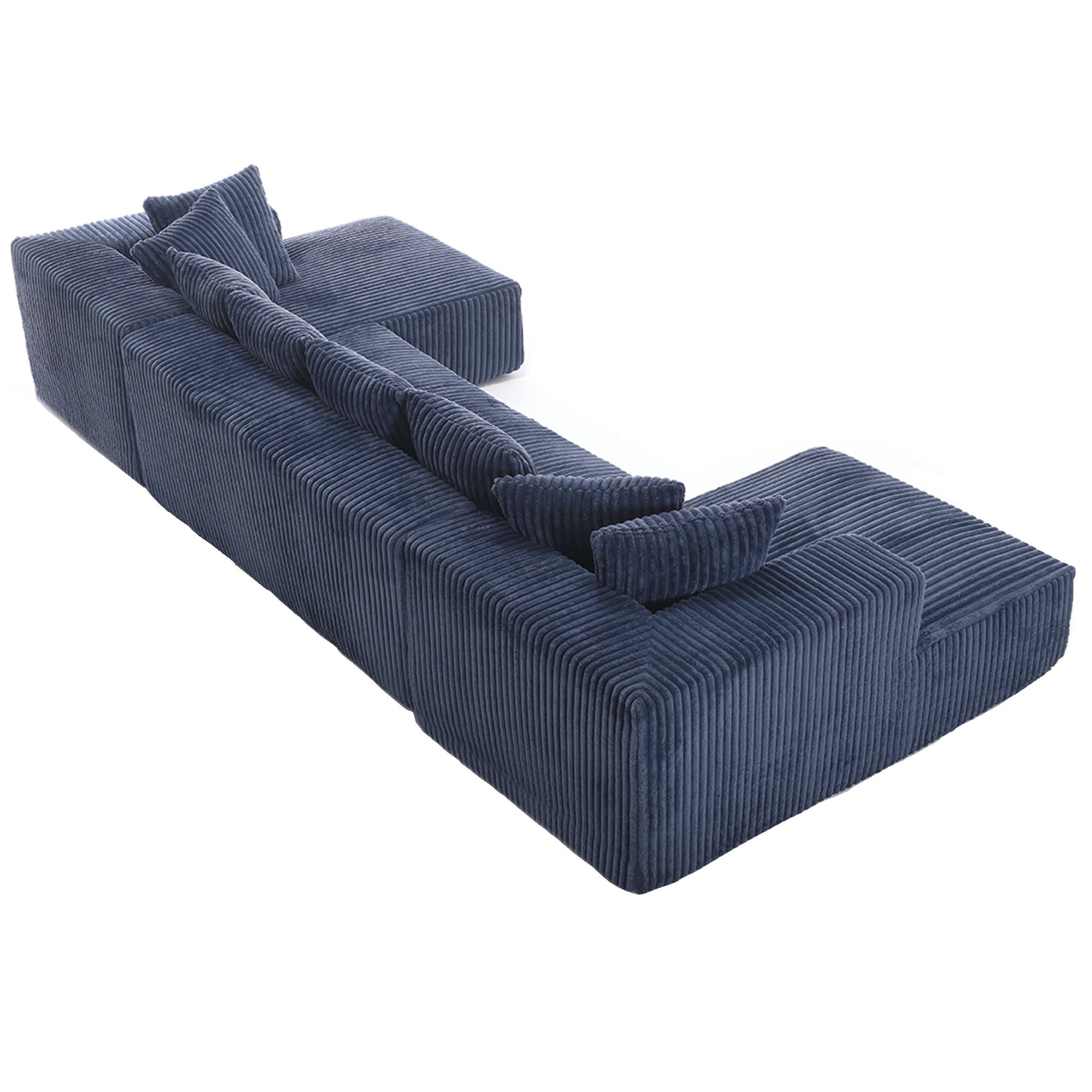 Customizable Plush Upholstered U-Shaped Sectional Sofa.