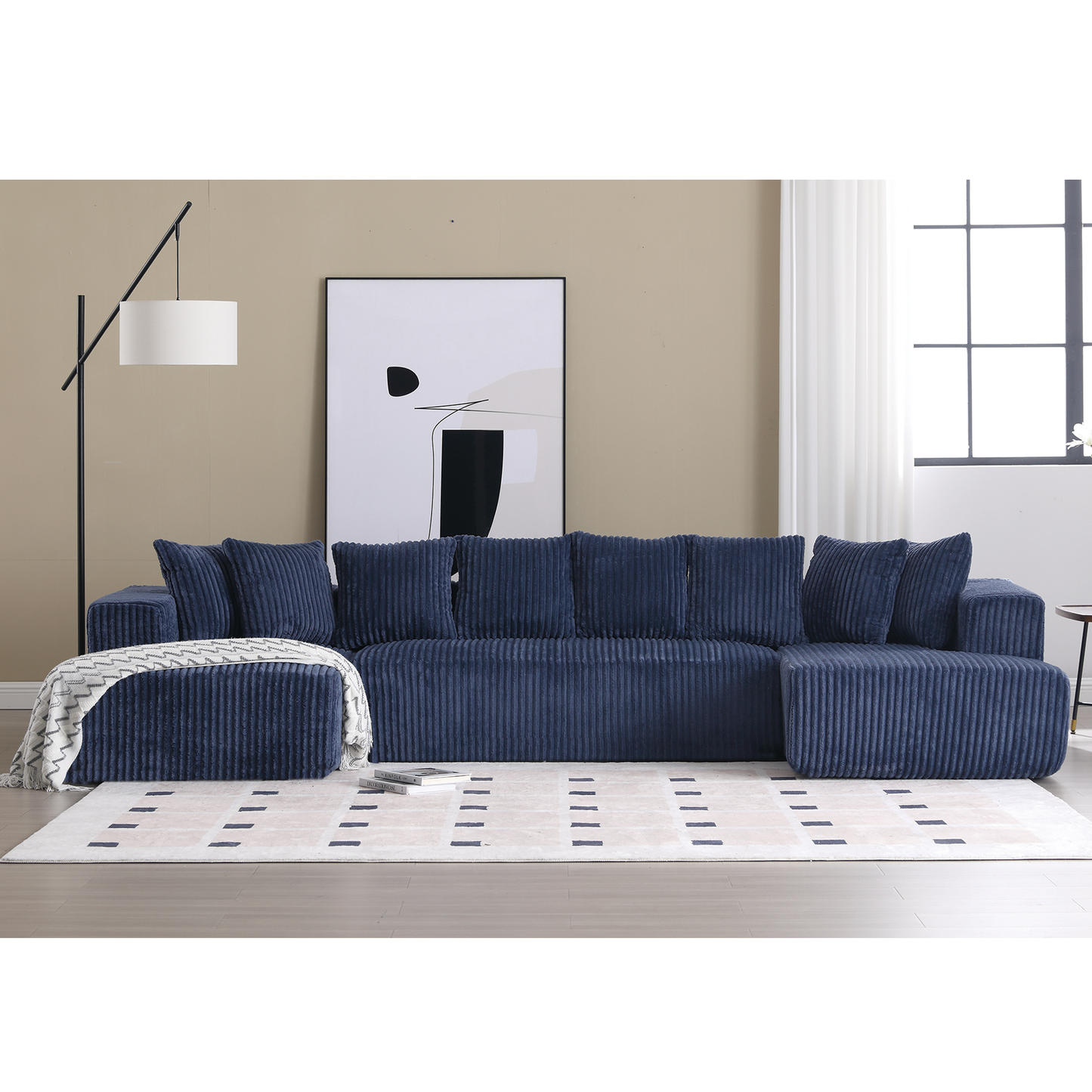 Oversized Modular Sectional Sofa, U-Shaped Sofa , Chaise Lounge, Upholstered 4 Seater, Free Combination Sofa